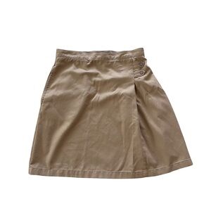 Lands end khaki mini skirt